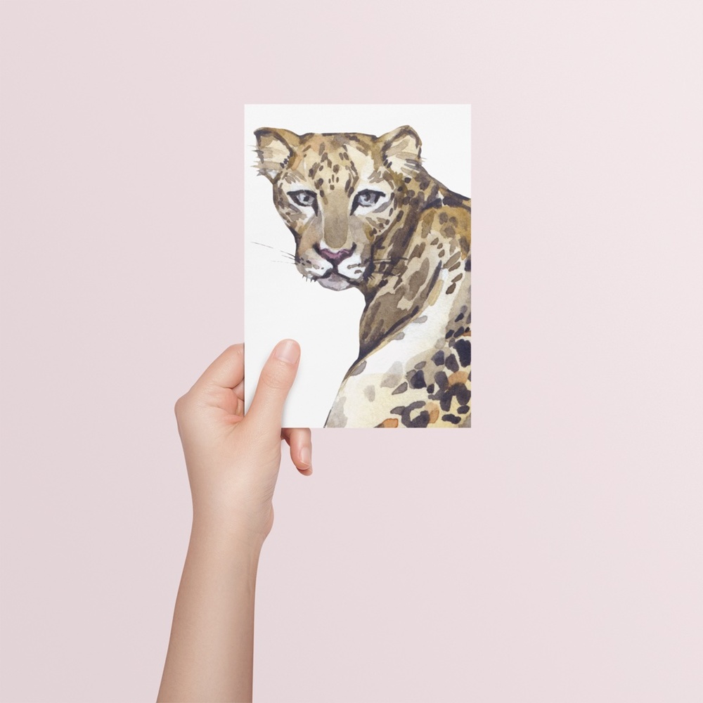 Jaguar Watercolor Wall Art Print Poster Unframed, Leopard Print - Picture 6 of 8